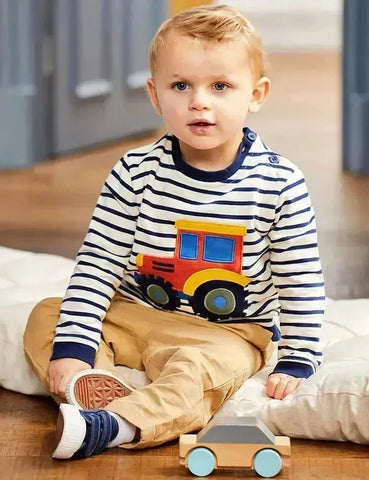 Sweatshirt Mit Cartoon-Lkw-Applikation
