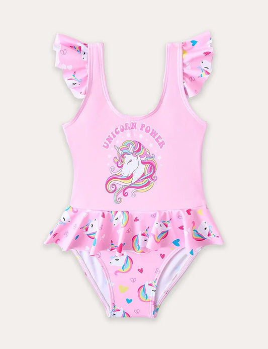 Unicorn Print Swimsuit