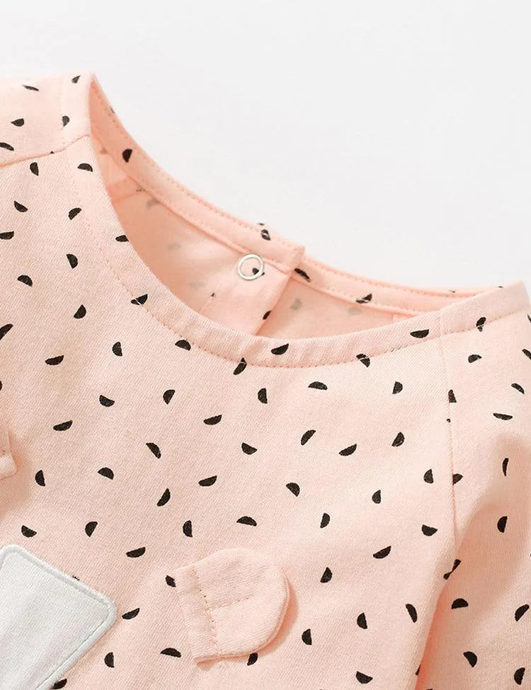 Cat Patch Embroidered Long Sleeved Dress - Mini Taylor