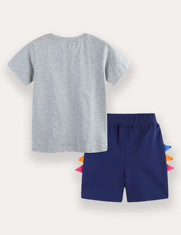 Ensemble t-shirt et short imprimé tente voiture
