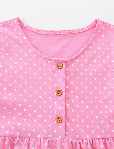Kleid Mit Löwenapplikation Und Polka-Dots
