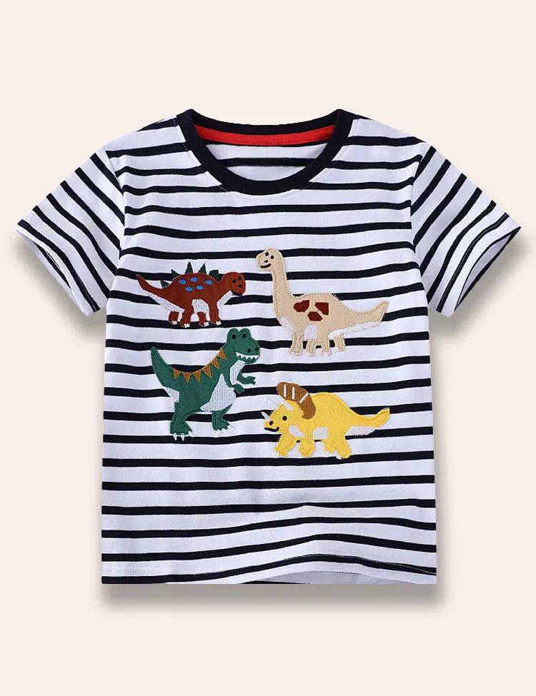 Niedliches T-Shirt mit Dinosaurier-Applikation