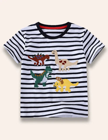 Niedliches T-Shirt mit Dinosaurier-Applikation