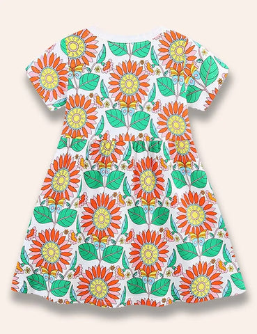 Kleid Mit Sonnenblumenprint
