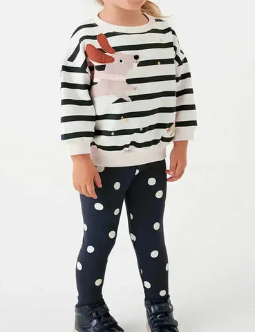 Sweatshirt-Set Mit Dackel-Applikation