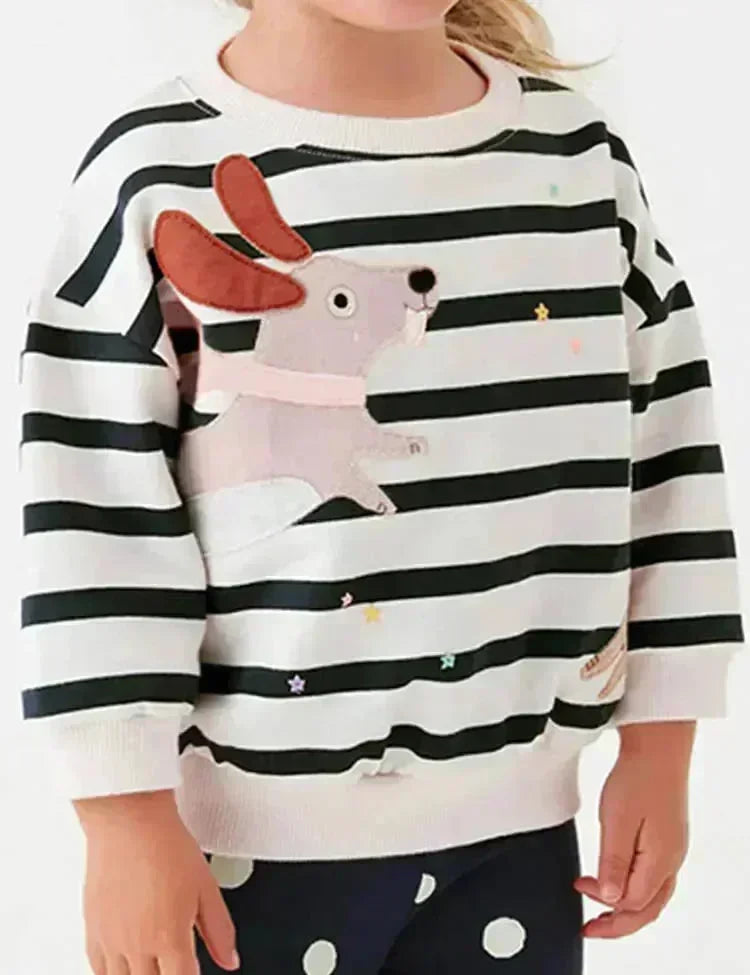 Sweatshirt-Set Mit Dackel-Applikation