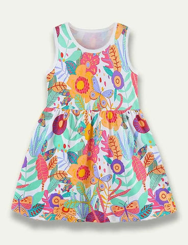 Flower Printed Sleeveless Dress - Mini Taylor