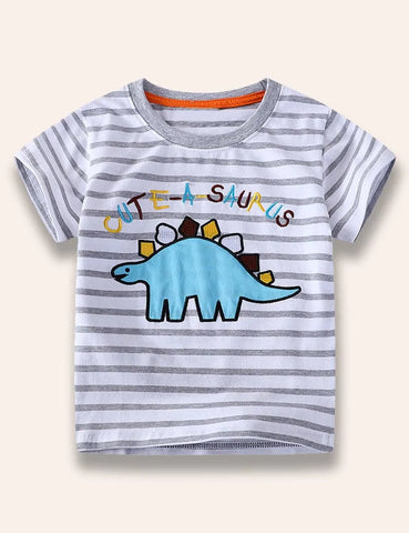 Niedliches T-Shirt mit Dinosaurier-Applikation