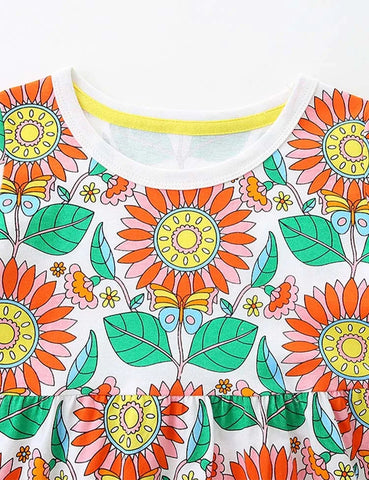 Kleid Mit Sonnenblumenprint