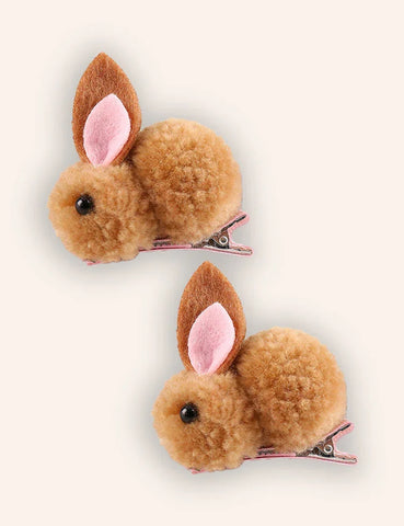 2er-Set Osterhasen Plüsch-Haarspangen