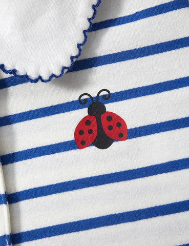 Striped Lace Collar T-shirt - Mini Taylor