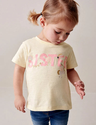 T-Shirt mit Sister-Print