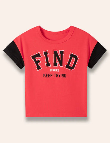 T-Shirt mit Buchstabenprint