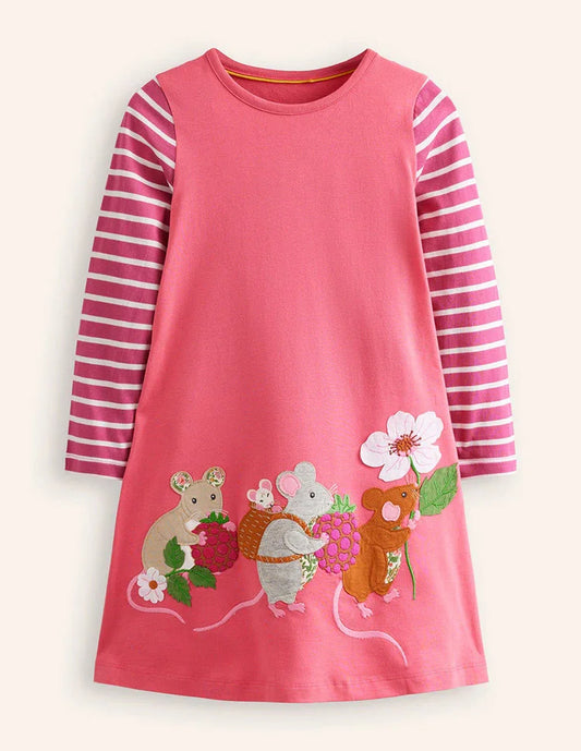 Elsie Big Appliqué Dress