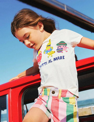 T-Shirt mit Urlaubsfrüchte-Print