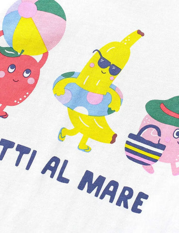 T-Shirt mit Urlaubsfrüchte-Print