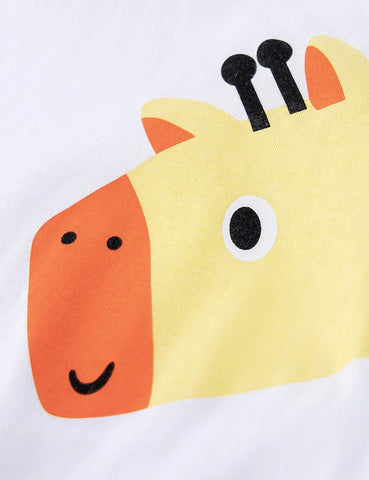Krokodil＆Giraffe Colorblock-T-Shirt