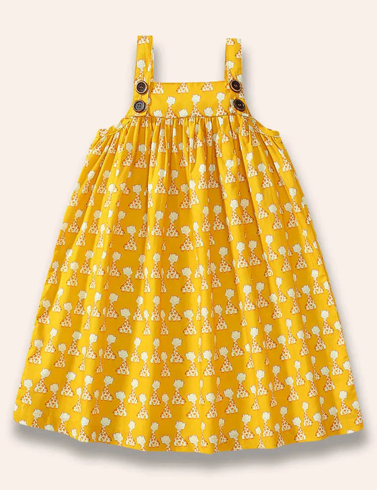 Giraffe Full Printed Strap Dress