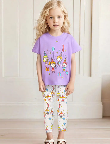 Party Celebration Printed T-Shirt Set