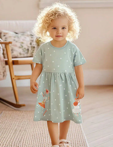 Kleid mit Motiv „Kleiner Tierfreund“