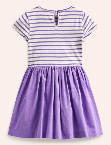 Kleid mit Zoo-Tier-Applikation