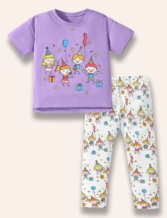 Ensemble de t-shirts imprimés de célébration de fête