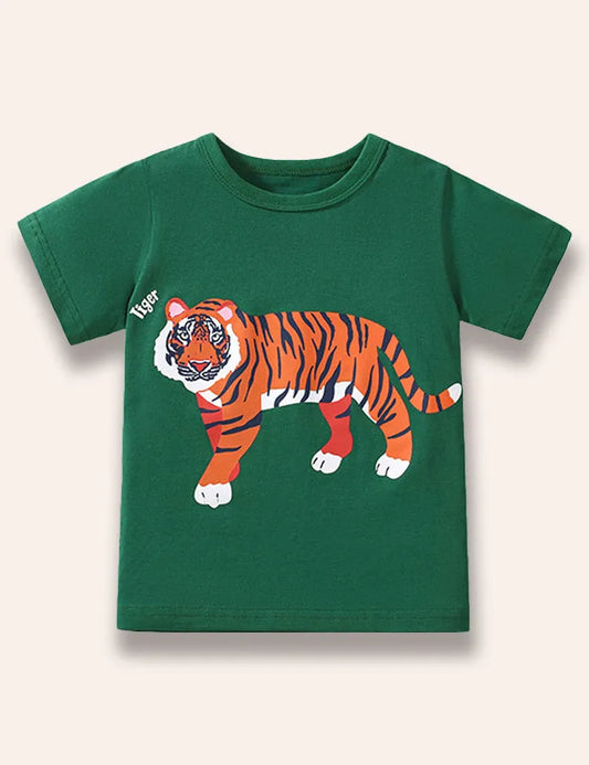 T-shirt stampata con animali della serie Cartoon