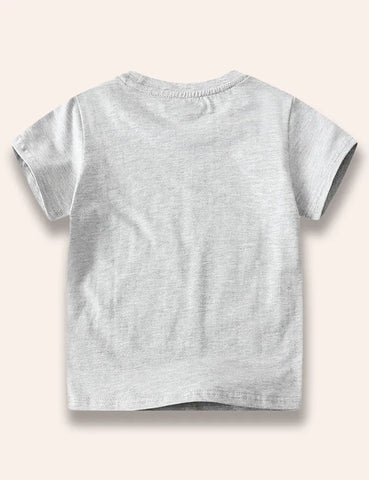 Leuchtendes Drachen-Print-T-Shirt