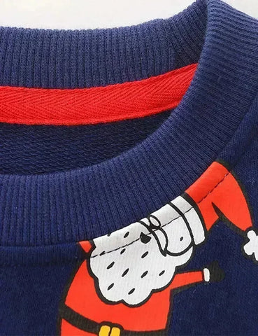 Weihnachts-Sweatshirt mit Cartoon-Print
