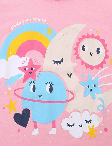 Cartoon Niedlicher Planet T-Shirt