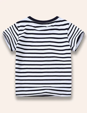 T-Shirt mit Applikation: Wildtier-Motiv