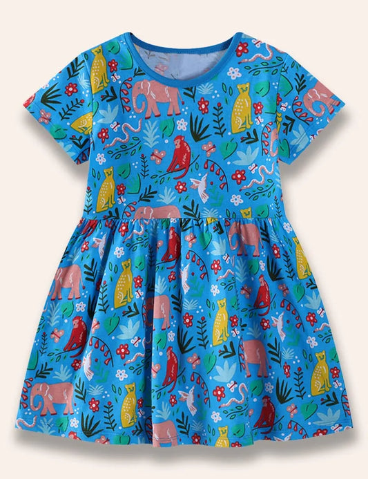 Kleid mit Wildtier-Print
