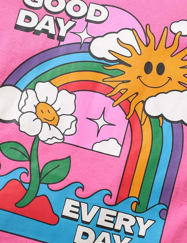 Rainbow Good Day Bedrucktes T-Shirt-Set