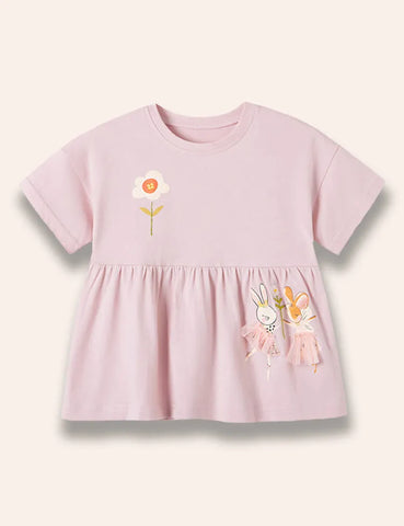 T-Shirt-Set mit Feenhasen-Print