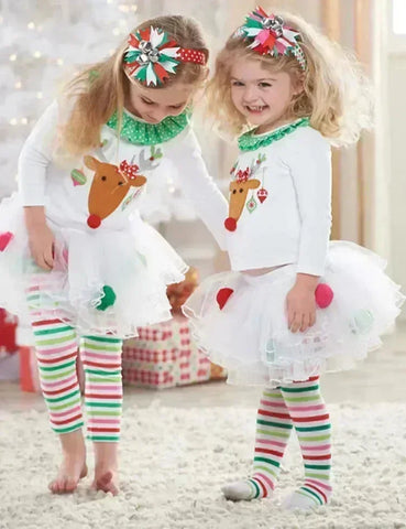 Niedliches Weihnachts-Set mit Rentier-Aufdruck