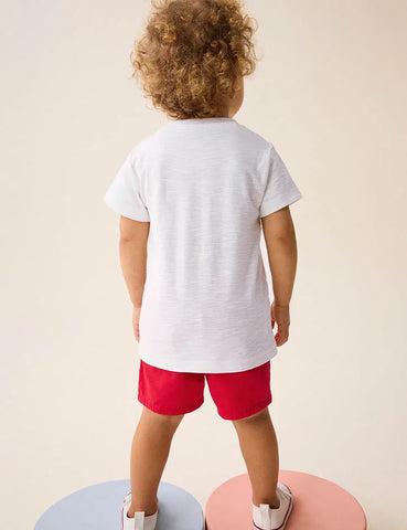 T-Shirt-Set mit Cartoon-Tierfreund-Applikation