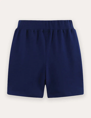 Short en coton brodé pélican de dessin animé