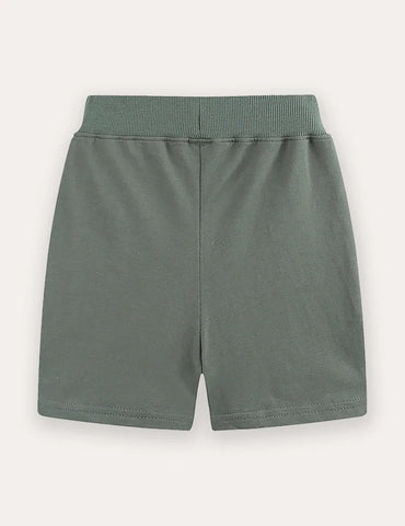 Shorts mit Cartoon-Tiger-Stickerei