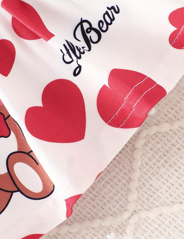 Valentine's Day Love Pattern Tulle Dress