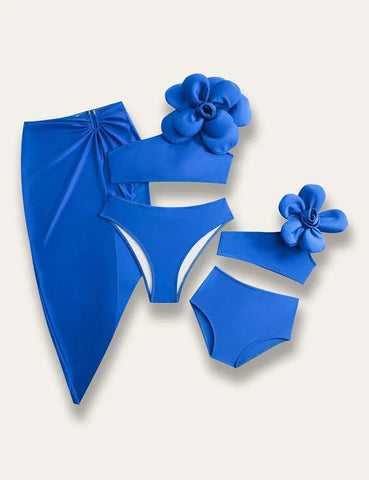 3D Flowers Family Matching Swim Suit - Mini Taylor