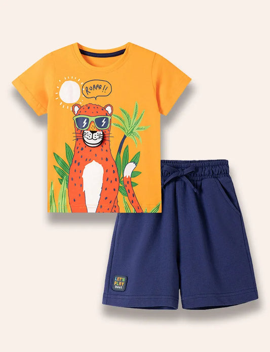 Set di t-shirt con stampa leopardata Roar