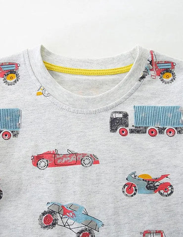 Cartoon Car Printed T-Shirt - Mini Taylor