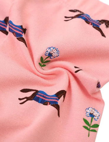 Racing Horse Flower Printed Leggings - Mini Taylor