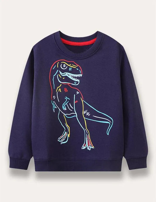 Line Dinosaur Printed Sweatshirt - Mini Taylor