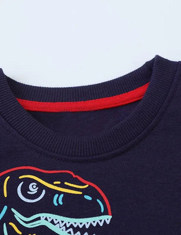 Line Dinosaur Printed Sweatshirt - Mini Taylor