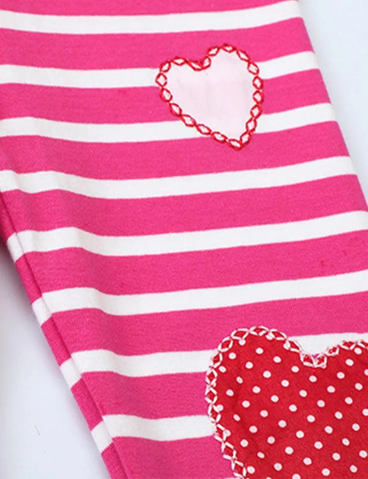 Heart Appliqué Leggings - Mini berni