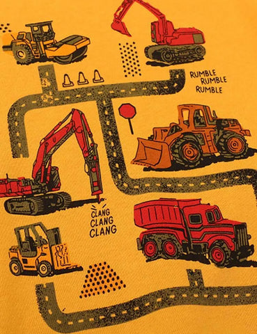 Engineering Vehicle Map Printed Sweatshirt - Mini berni