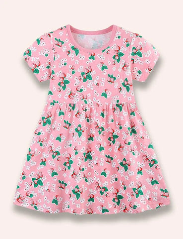 Strawberry Printed Dress - Mini berni