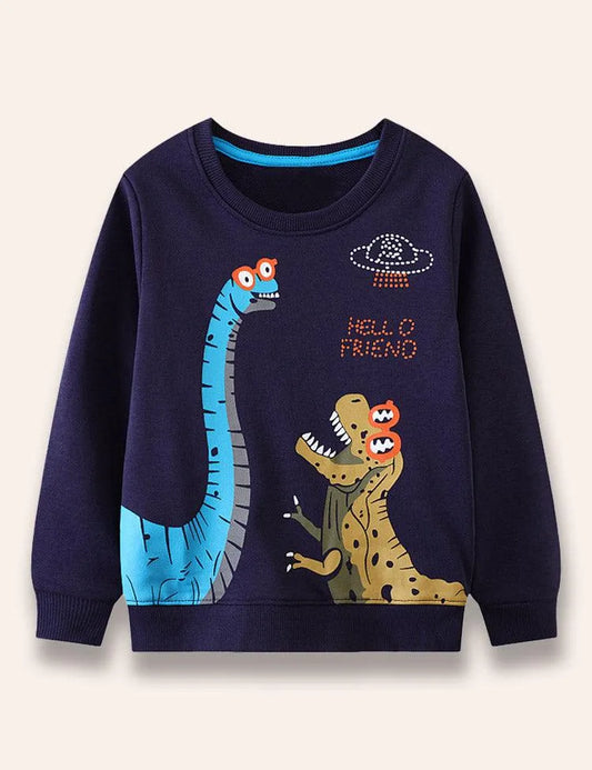 UFO Dinosaur Printed Sweatshirt - Mini Taylor