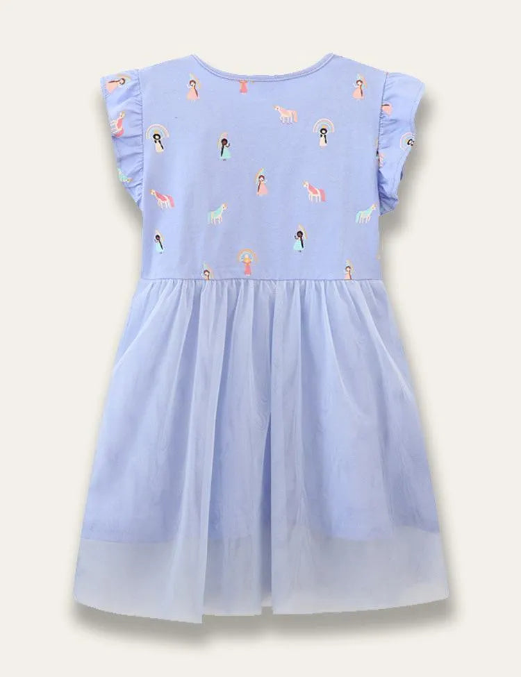 Unicorn Print Tulle Dress - Mini Taylor